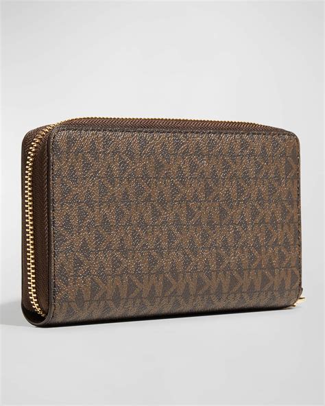 michael kors monogram zip wallet